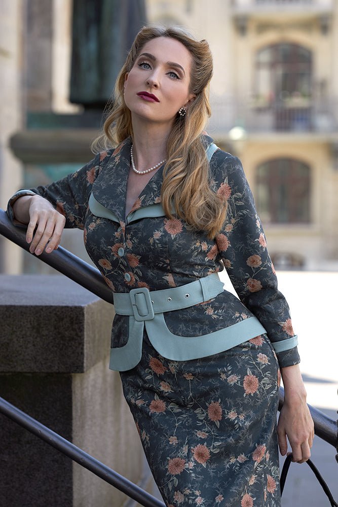 Pencilkleid Herma Lee - navy/mint - Dotty&Dan